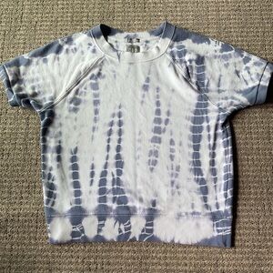 GAP sweats xs purple and White Tie-Dye short sleeve tee terry cotton blend